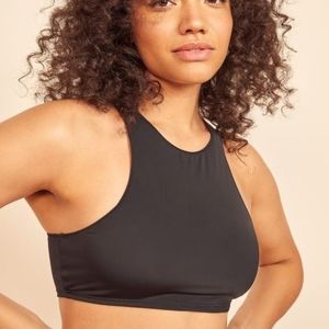 Reformation Playa high neck Bikini Top Black XS